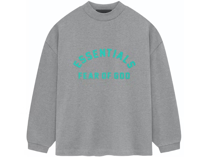 Fear of God Essentials Dark Heather Oatmeal L/S Heavyweight