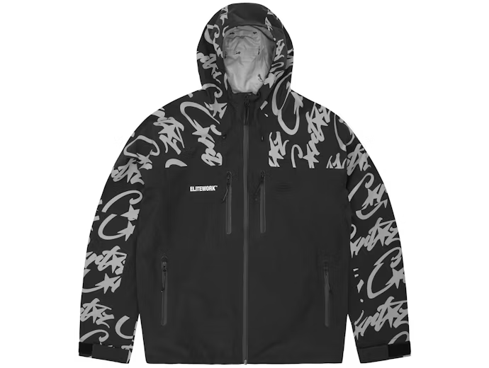 Corteiz Elitework Shell Jacket Black