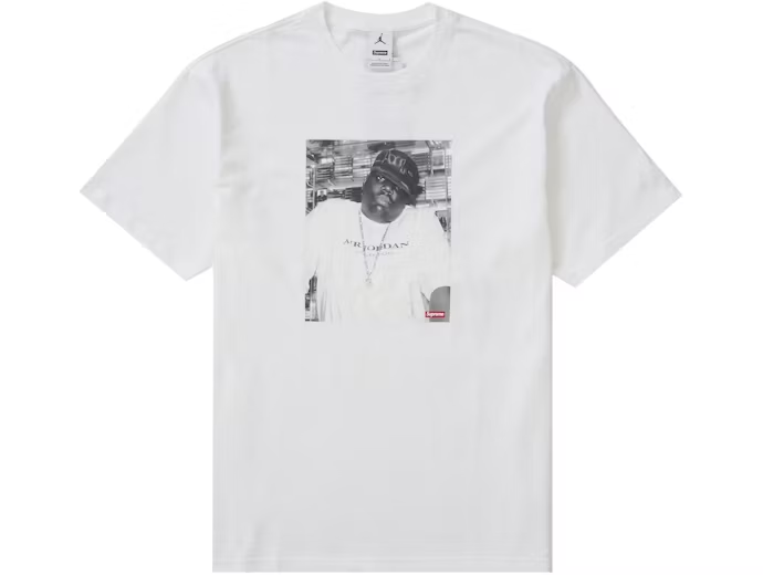 Supreme Jordan Biggie S/S Top White