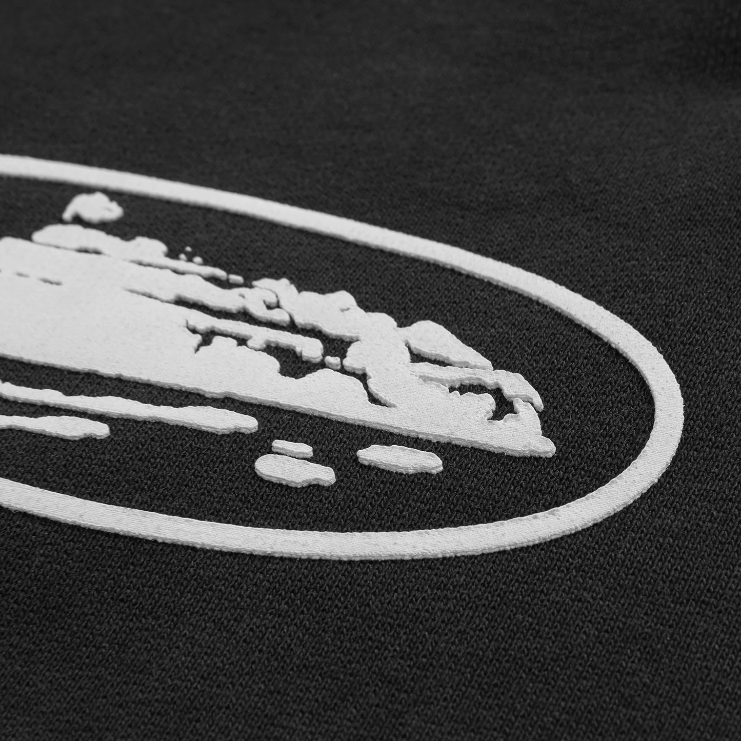 Corteiz Island Puff Print Open Hem Pant Black