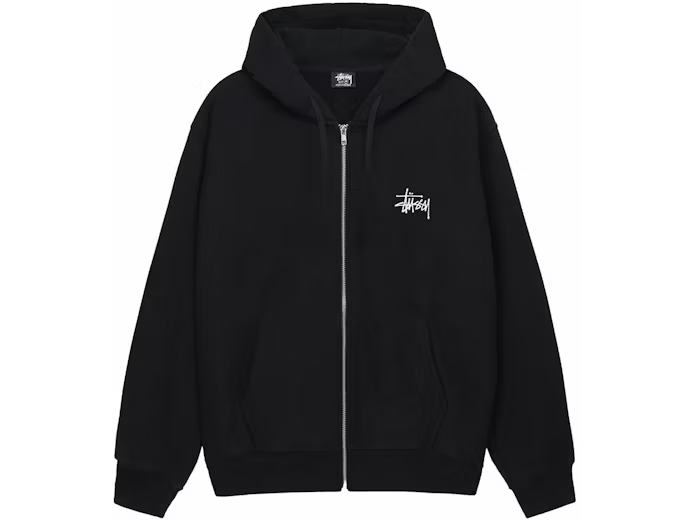 Stussy Basic Stussy Zip Hoodie Black