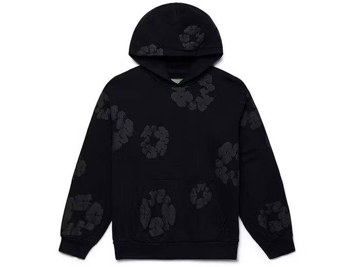 Denim Tears Cotton Wreath Hoodie Black Monochrome
