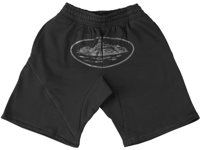 Corteiz Alcatraz Shorts Triple Black