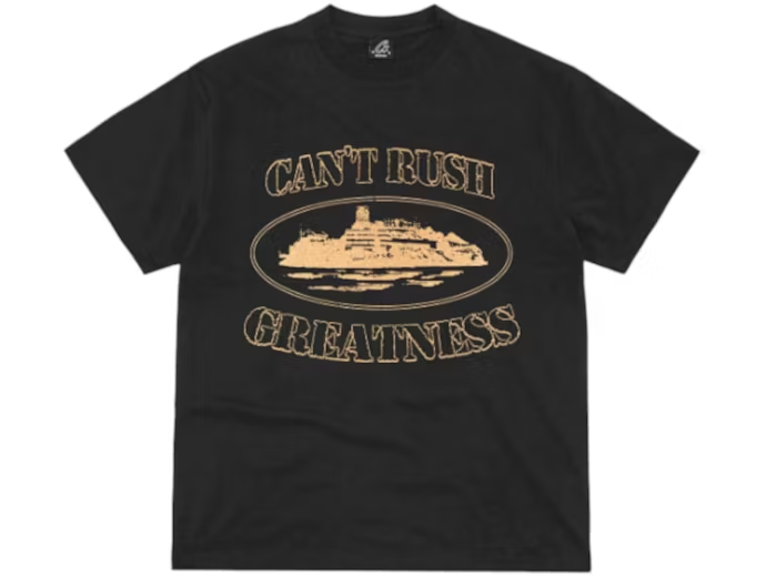 Corteiz x Cental Cee Can't Rush Greatness Tee Black