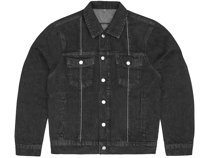 Corteiz C-Star Stitch-Down Denim Jacket Black