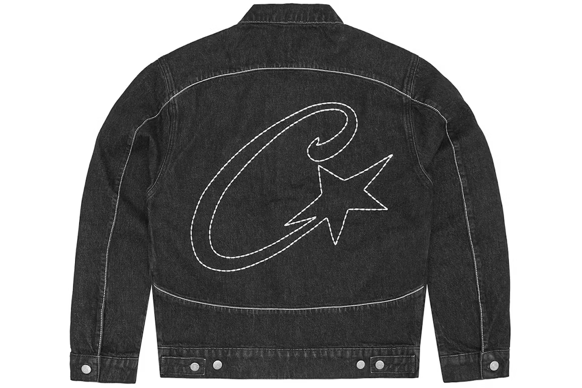 Corteiz C-Star Stitch-Down Denim Jacket Black