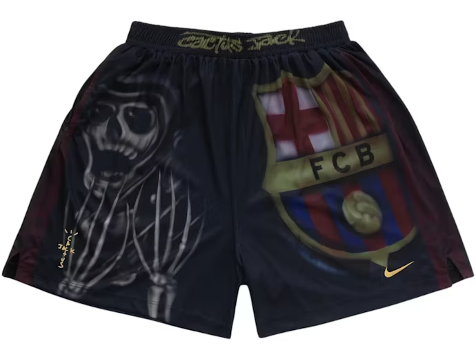 Travis Scott x FC Barcelona Skeleton Home Shorts Multicolor