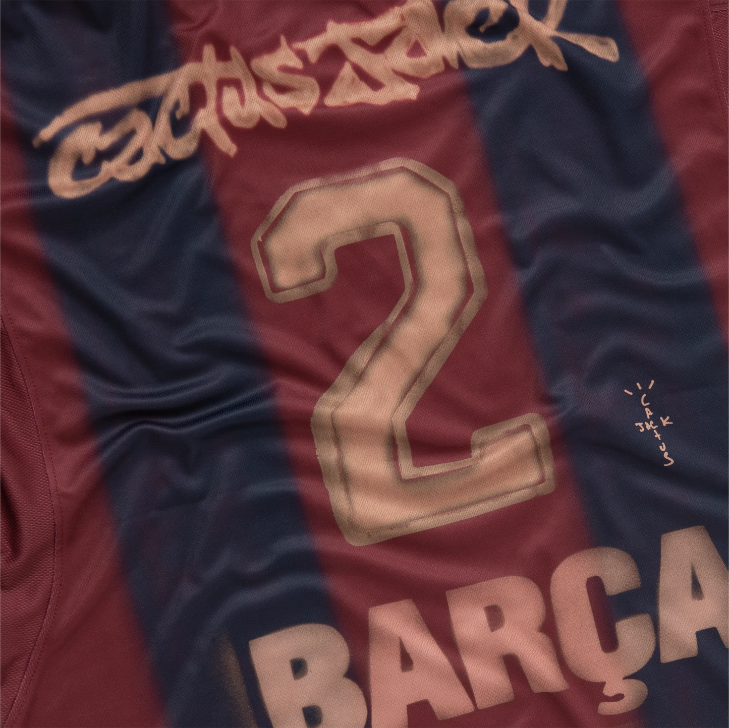 Travis Scott x FC Barcelona Retro 2000/01 Home Skeleton Jersey