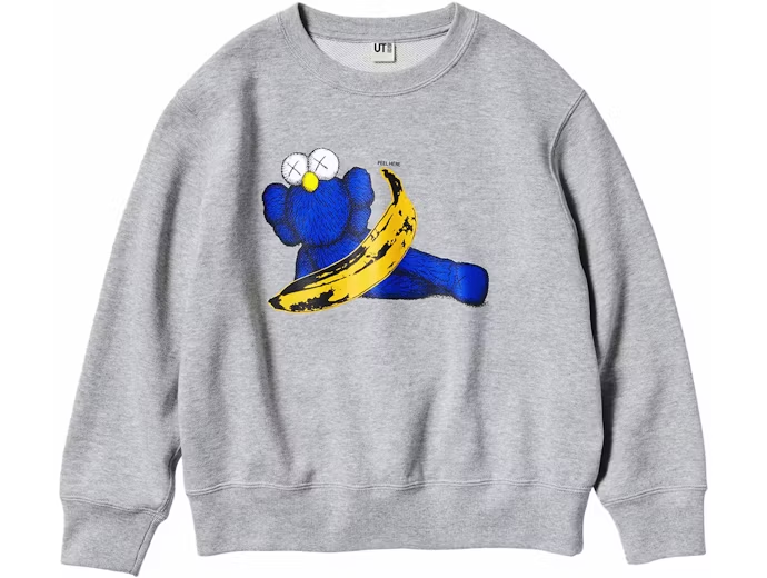 KAWS x Uniqlo Warhol Graphic 472951 Sweatshirt Gray