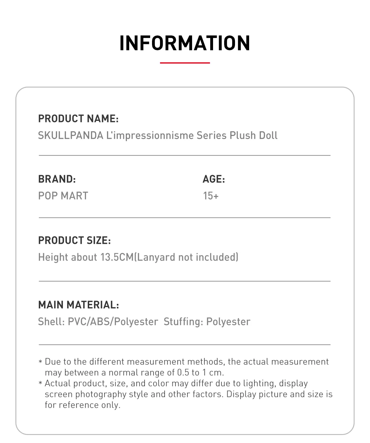 Pop Mart L'impressionnisme θSKULLPANDA Series Plush Doll Sealed Case (9 Blind Box)