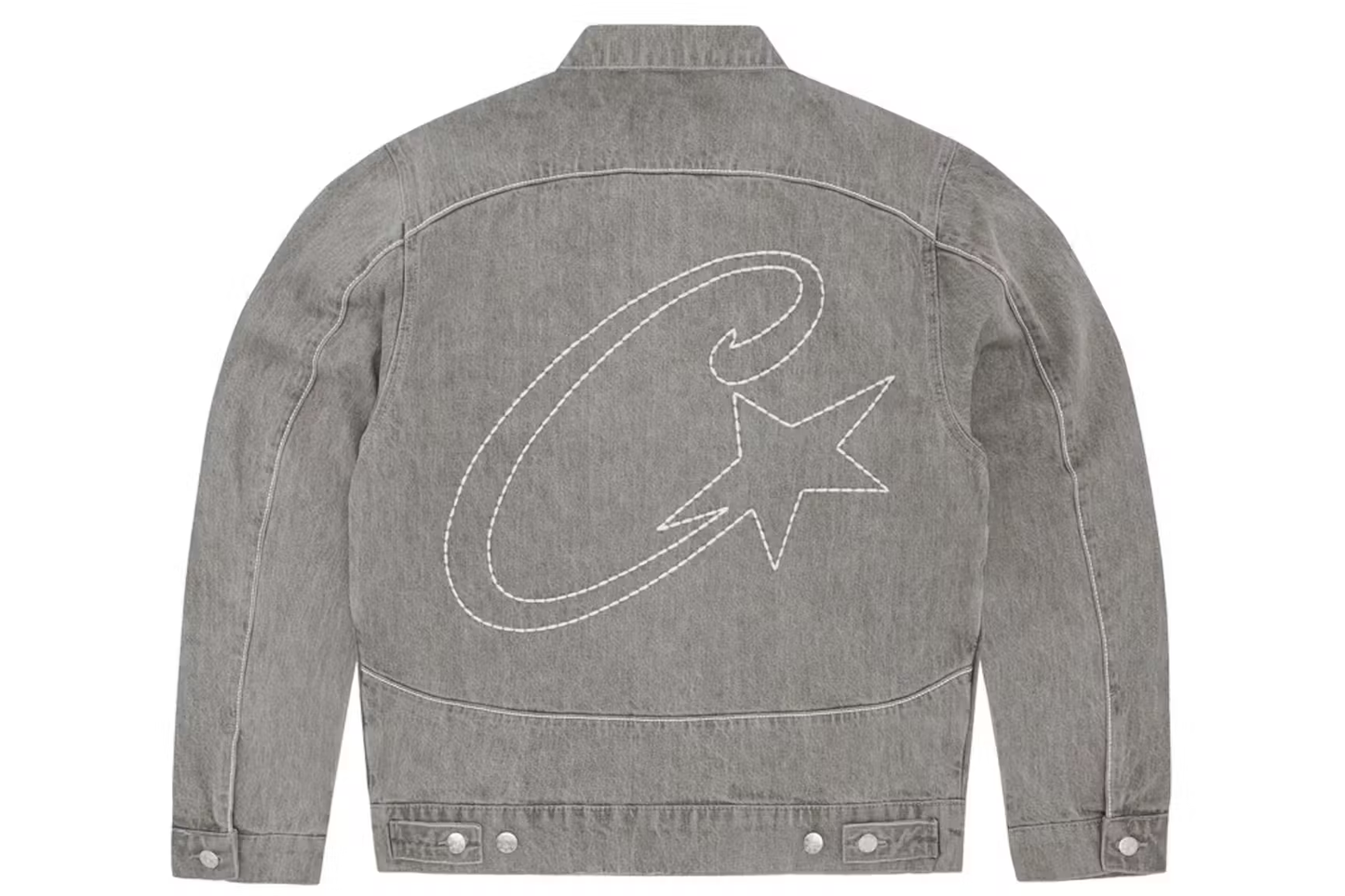 Corteiz C-Star Denim Trucker Jacket Grey