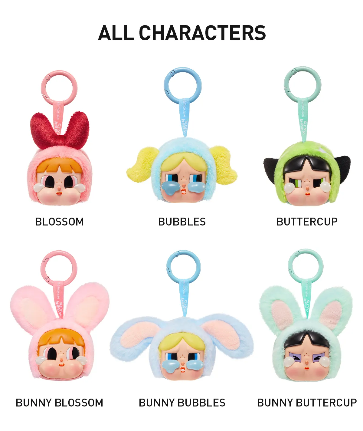 Pop Mart CryBaby x Powerpuff Girls Series Vinyl Face Plush Single Blind Box
