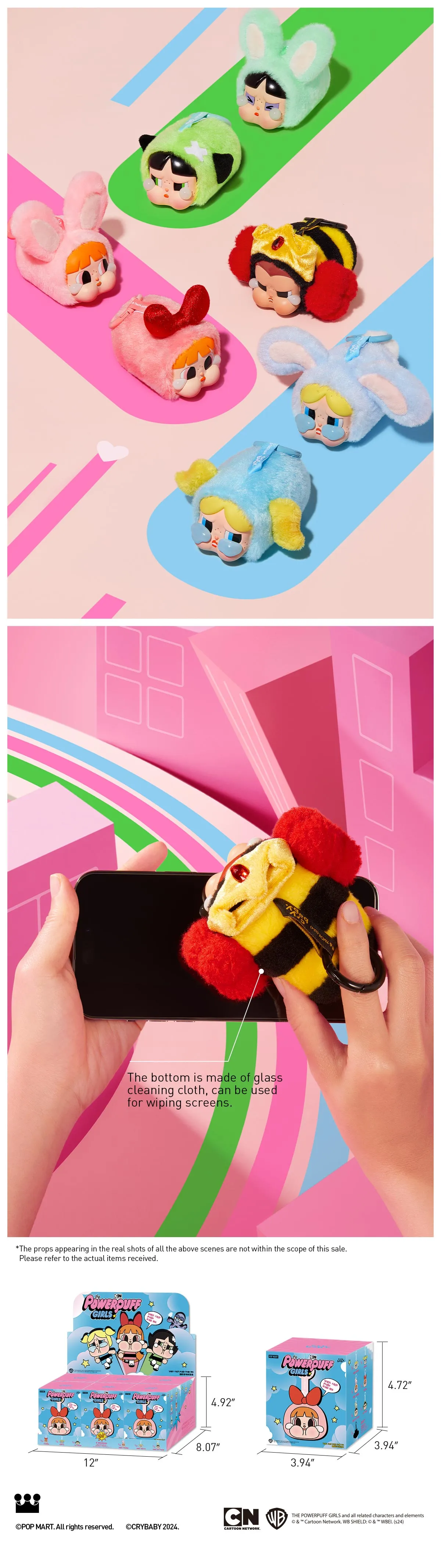 Pop Mart CryBaby x Powerpuff Girls Series Vinyl Face Plush Single Blind Box