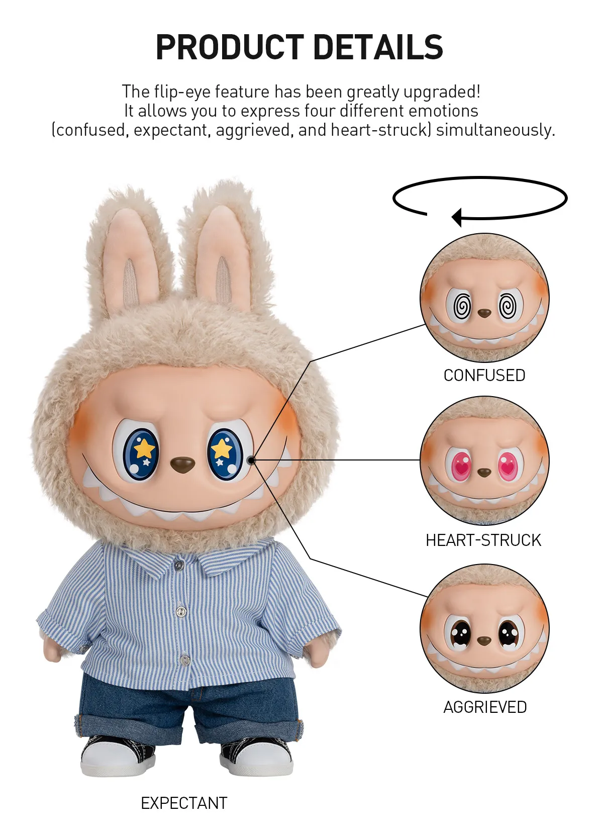 Pop Mart Labubu The Monsters Flip With Me Vinyl Plush Doll