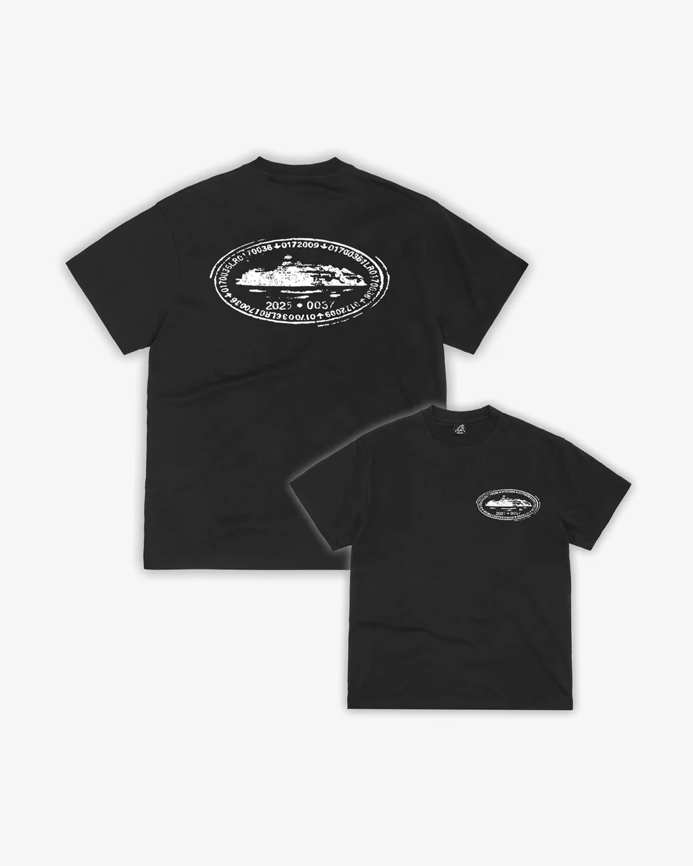 Corteiz Logo Island Stamp Tee Black