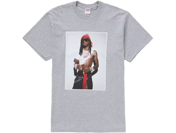 Supreme Playboi Carti Tee Heather Grey