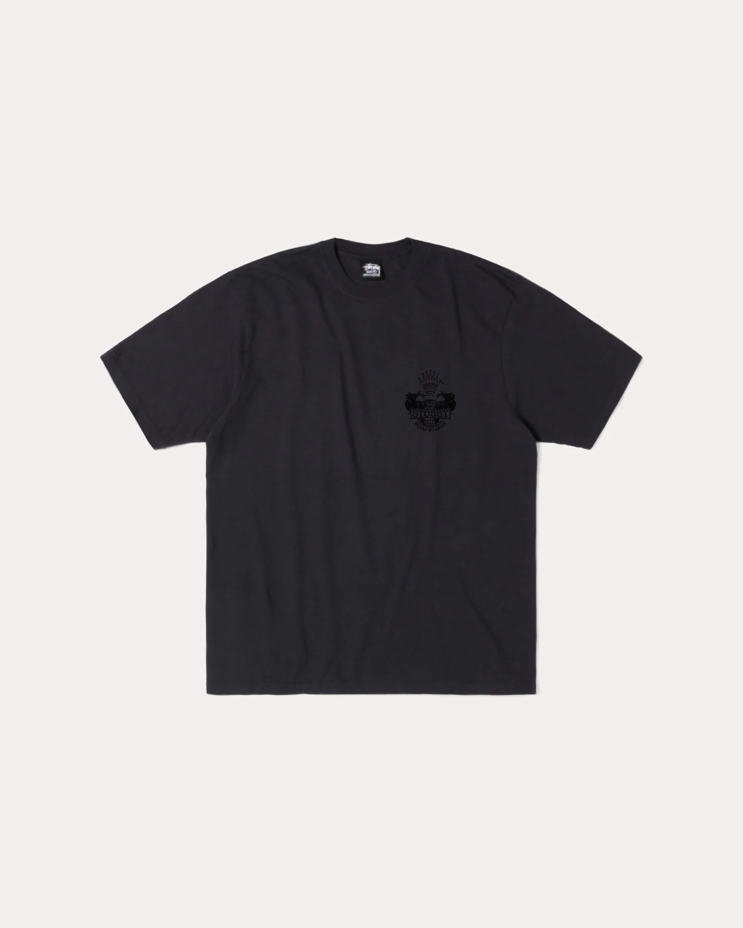 Stussy Built To Last Tee Pigment Dyed Faded Black