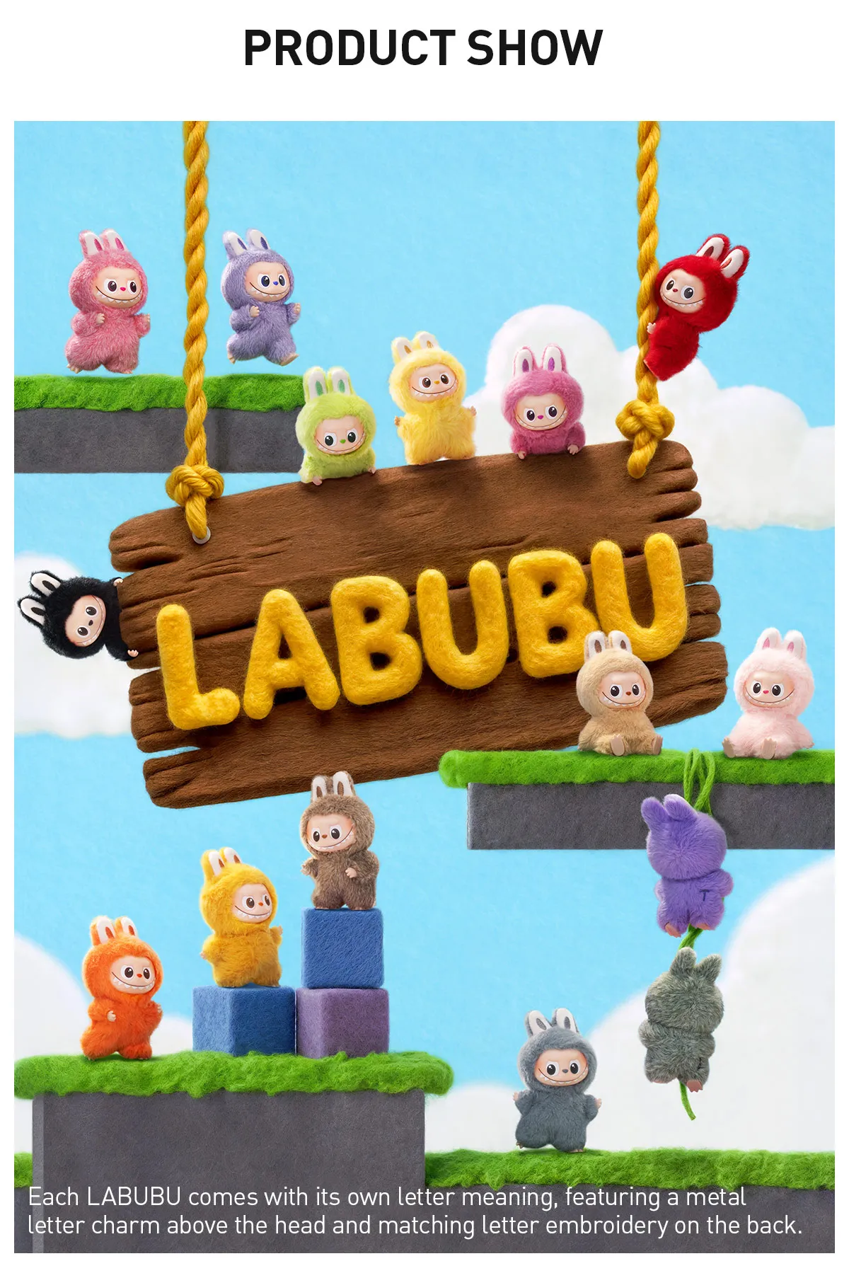 Pop Mart Labubu The Monsters Pin for Love Series Vinyl Plush Pendant (A-M) Single Blind Box