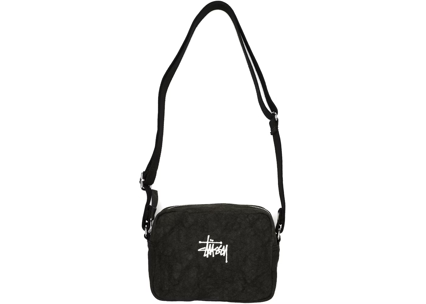 Stussy Canvas Side Pouch Washed Black