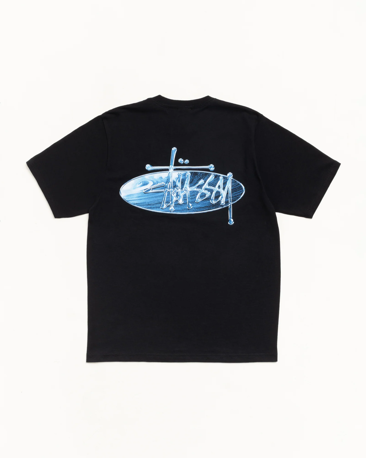 Stussy Wave Oval Tee Black
