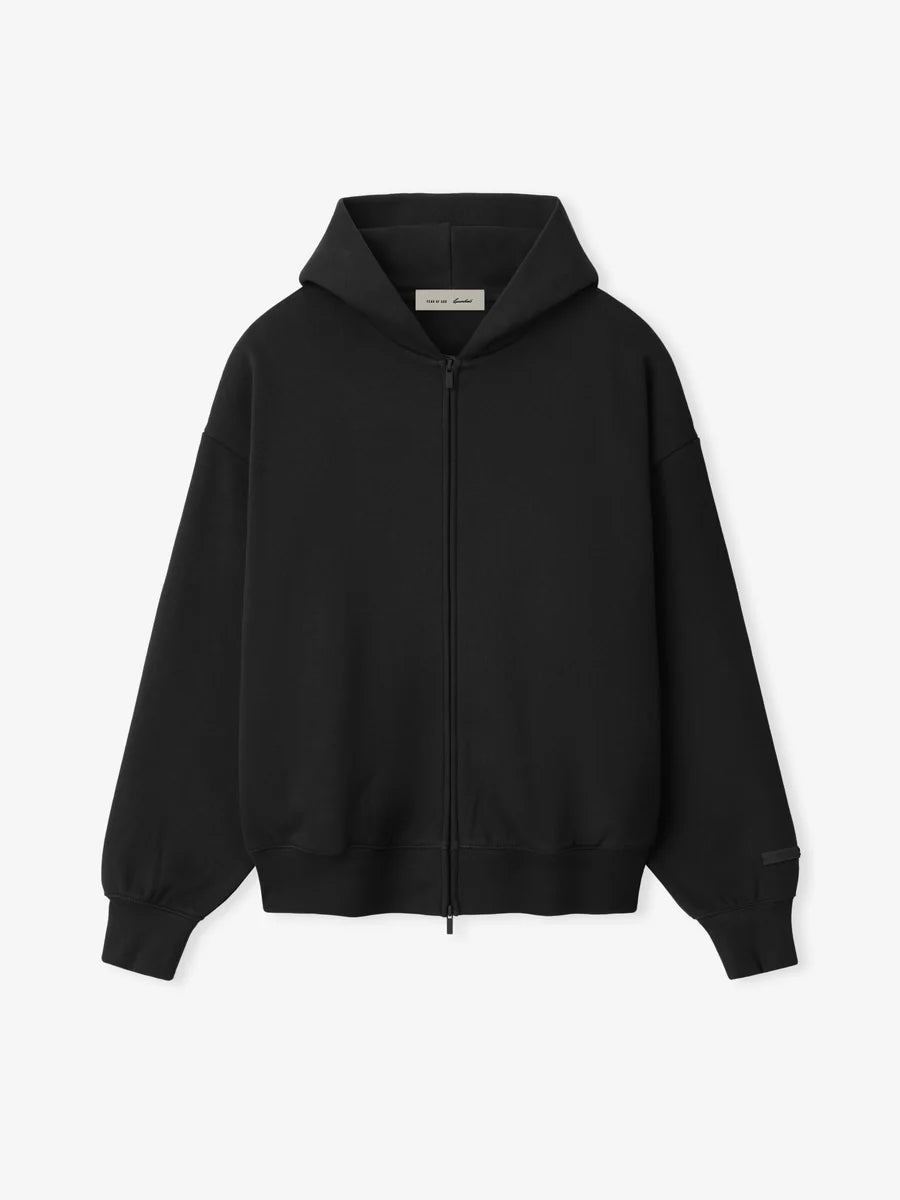Fear Of God Essentials SS26 Classic Zip-Up Hoodie Vintage Black