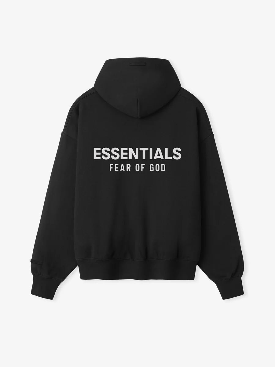 Fear Of God Essentials SS26 Classic Zip-Up Hoodie Vintage Black