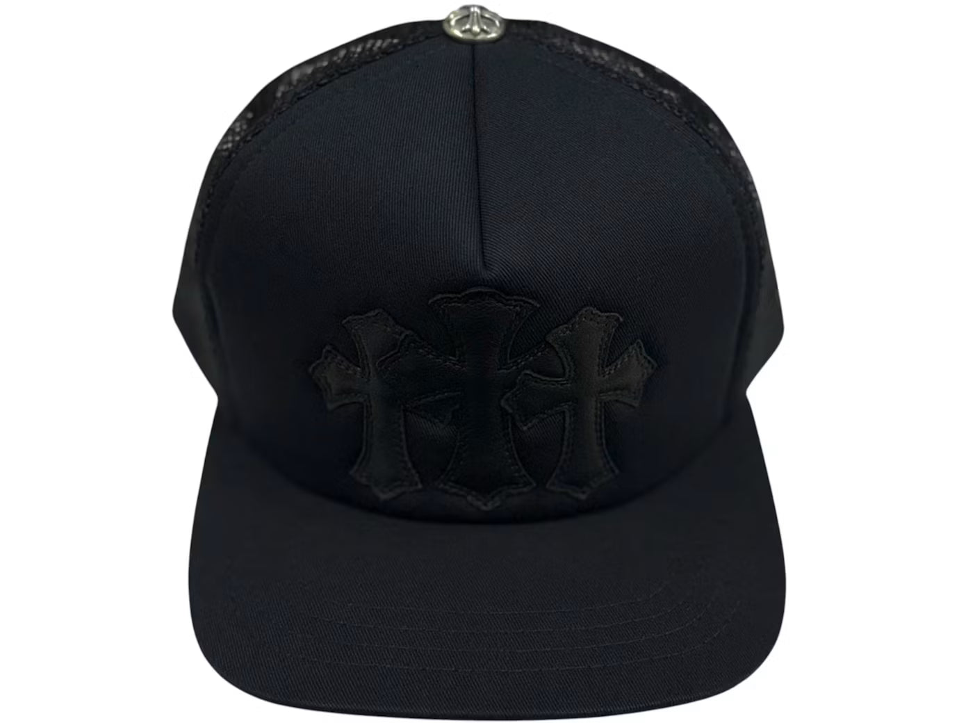 Chrome Hearts Triple Cross Cemetery Trucker Hat Black