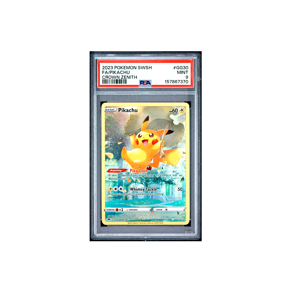 Pokémon TCG PSA 9 2023 SWSH Crown Zenith #GG30 FA/Pikachu 🇬🇧  #157867370