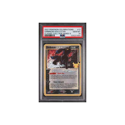 Pokémon TCG PSA 10 2021 SWSH Celebrations #17 Umbreon Gold Star 🇬🇧 #129231454