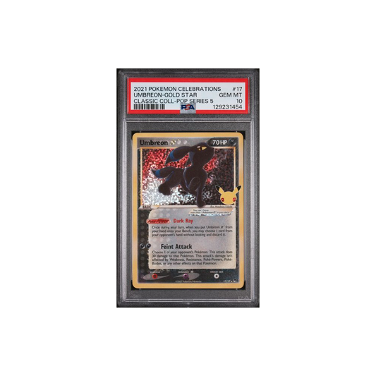 Pokémon TCG PSA 10 2021 SWSH Celebrations #17 Umbreon Gold Star 🇬🇧 #129231454