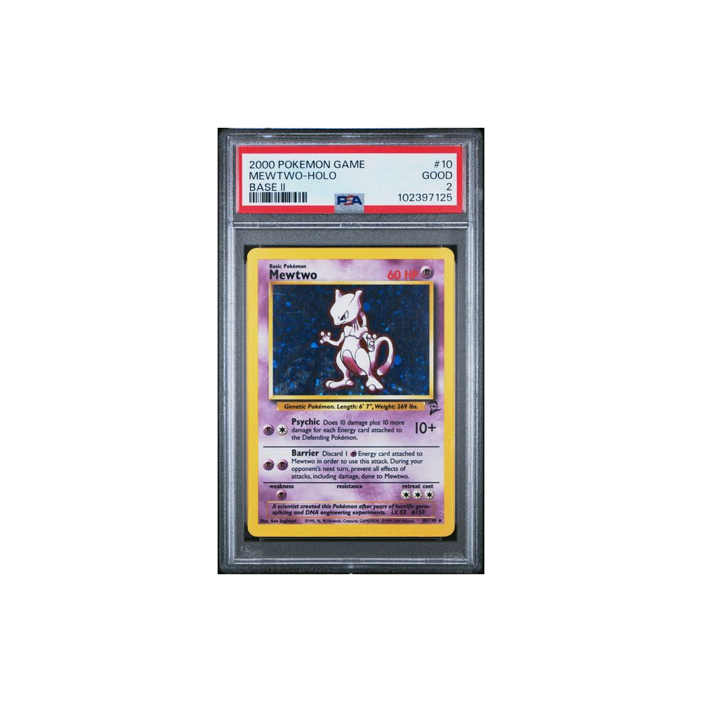Pokémon TCG PSA 2 2000 Base Set II #10 Mewtwo Holo 🇬🇧 #102397125