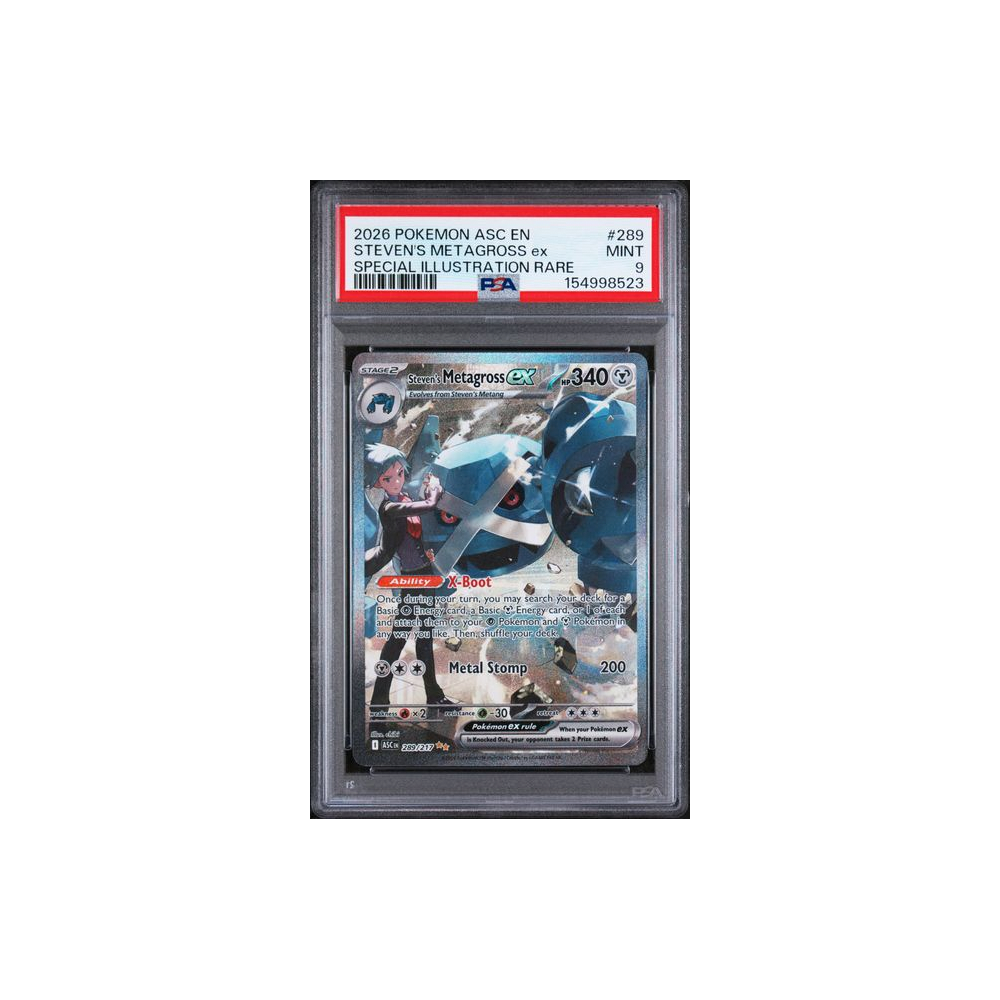 Pokémon TCG PSA 9 2026 Ascended Heroes #289 Steven's Metagross Ex 🇬🇧 #154998523