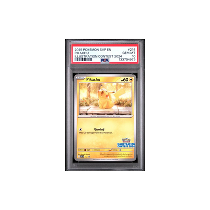 Pokémon TCG PSA 10 2025 SVP BSPromo #214 PIKACHU Illustration Contest 2024 🇬🇧 #133704979
