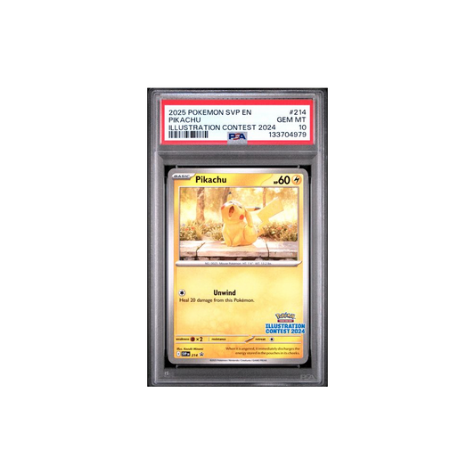 Pokémon TCG PSA 10 2025 SVP BSPromo #214 PIKACHU Illustration Contest 2024 🇬🇧 #133704979