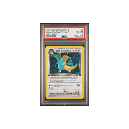Pokémon TCG PSA 8 2000 Team Rocket #5 Dark Dragonite Holo 1st Edition 🇬🇧 #76764607