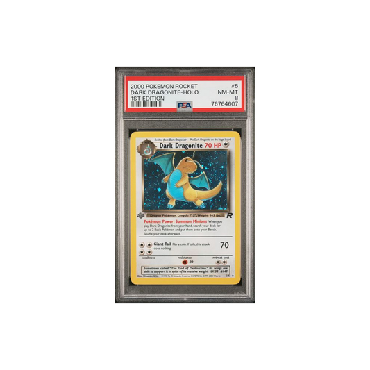 Pokémon TCG PSA 8 2000 Team Rocket #5 Dark Dragonite Holo 1st Edition 🇬🇧 #76764607