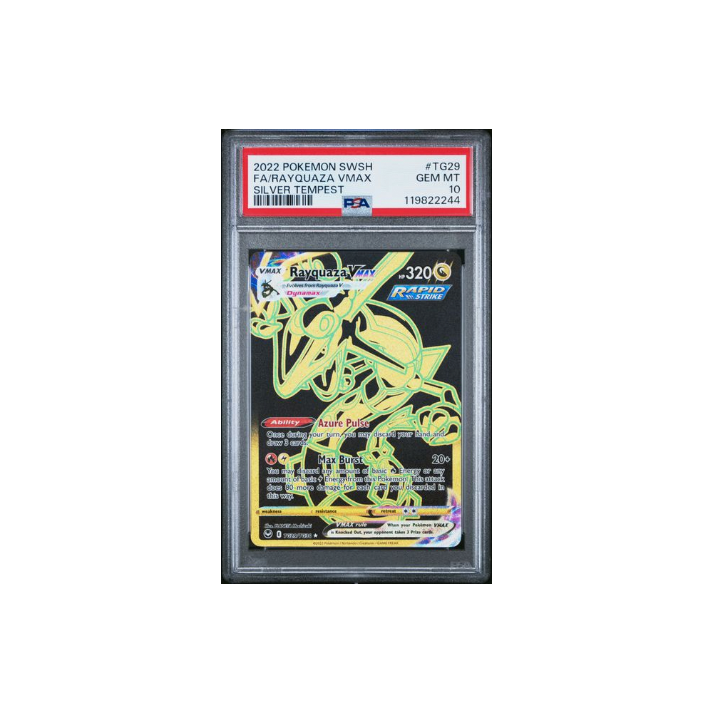Pokémon TCG PSA 10 2022 SWSH Silver Tempest #TG29 FA/Rayquaza VMAX 🇬🇧  #119822244