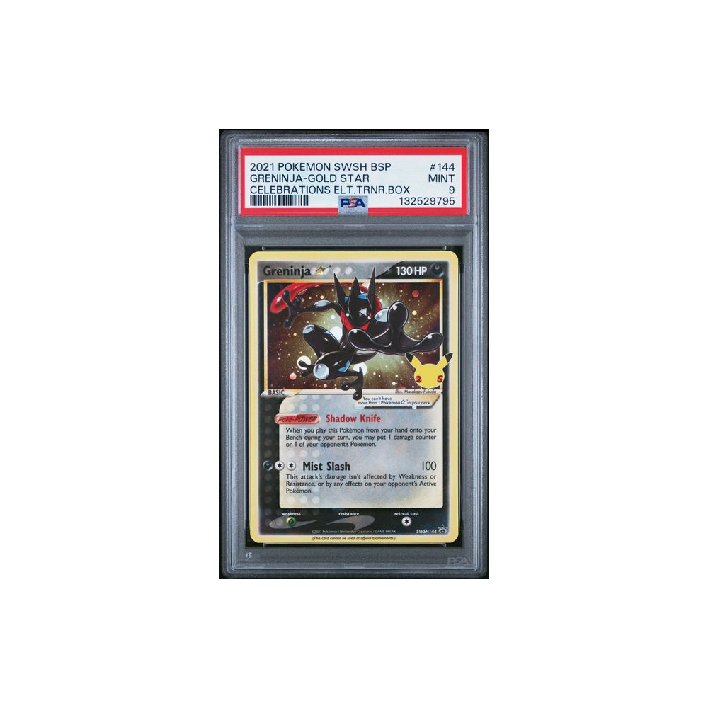 Pokémon TCG PSA 9 2021 SWSH Celebrations BSP #144 Greninja Gold Star 🇬🇧 #132529795