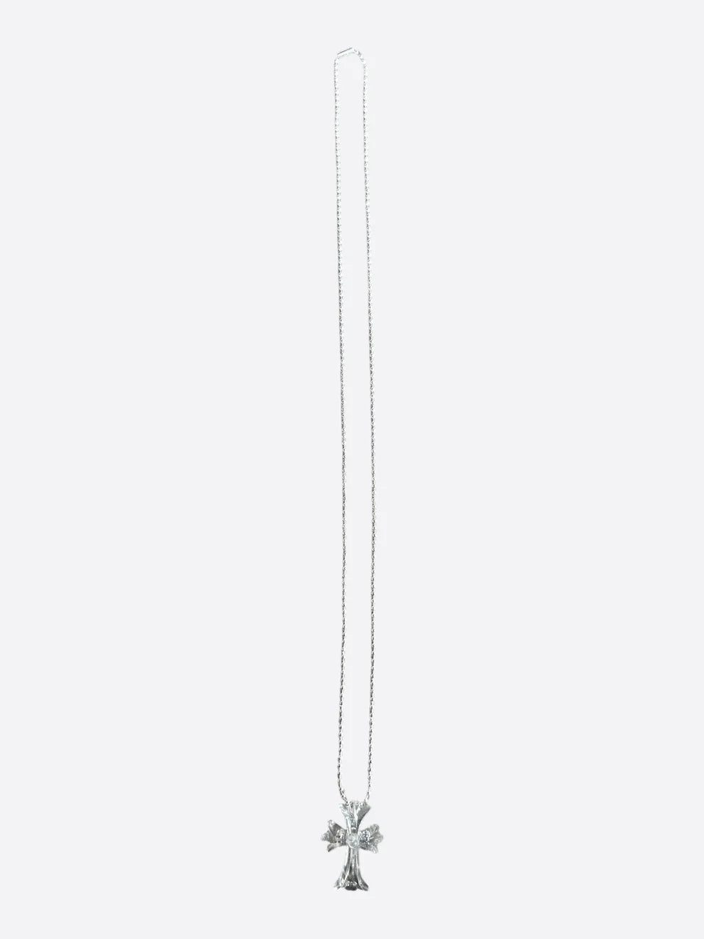 Chrome Hearts Transparent Silichrome Cross Necklace