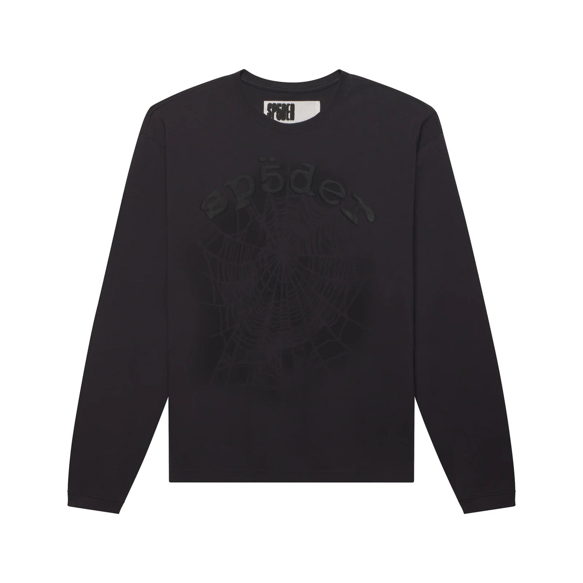 Sp5der Distressed OG Web V2 L/S Tee Granite