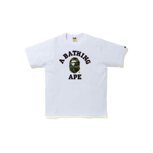 BAPE 1st Camo College Tee White/Green