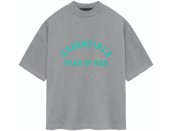 Essentials Fear of God Dark Heather Oatmeal S/S Tee Heavyweight