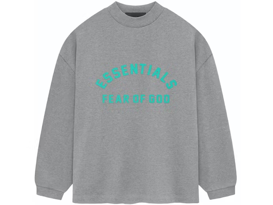 Essentials Fear of God Dark Heather Oatmeal L/S Heavyweight