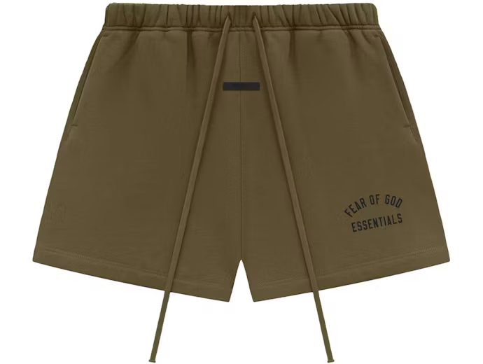 Fear of God Essentials Fleece Soccer Short Olive