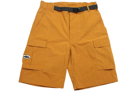 Corteiz Nylon Cargo Shorts Burnt Orange