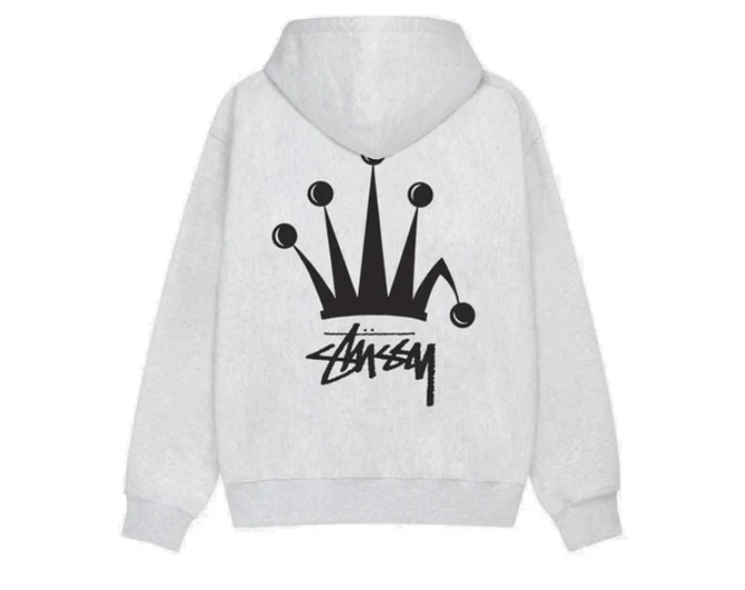 Stussy Rregal Crown Zip Hoodie Aash Heather