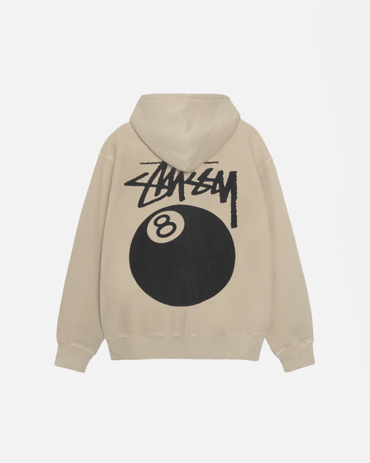 Stussy 8 Ball Pigment Dyed Hoodie Khaki