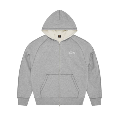 Corteiz HMP Thermal Zip Hoodie Heather Grey