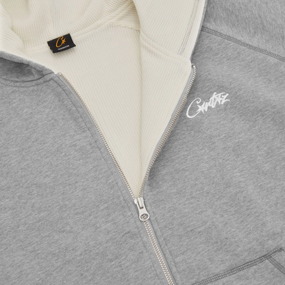 Corteiz HMP Thermal Zip Hoodie Heather Grey