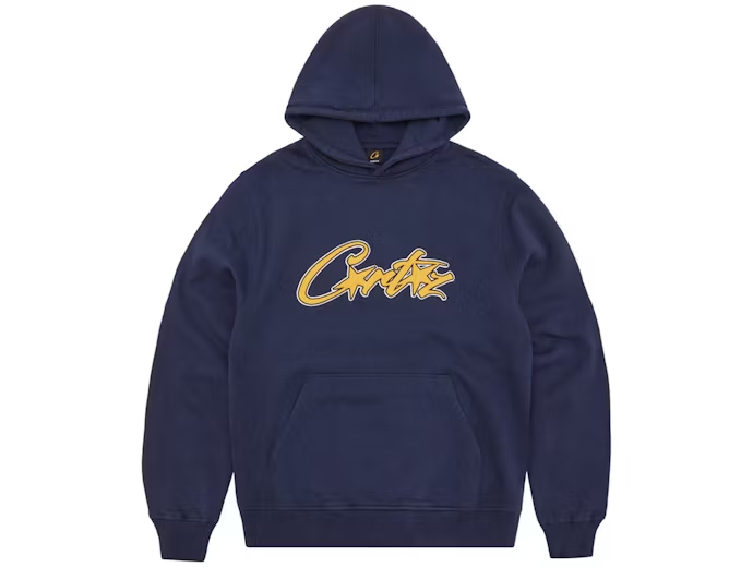 Corteiz Satin Applique Allstarz Hoodie Navy